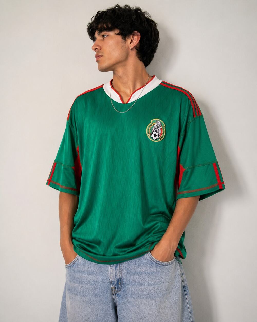 Mexico Soccer Jersey Mens XL Green Federación Mexicana Futbol Made in Mexico